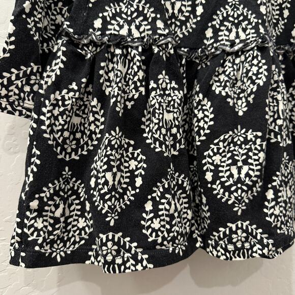 Tea Collection Black & Cream Patterned Tiered Dress - Picture 5 of 8